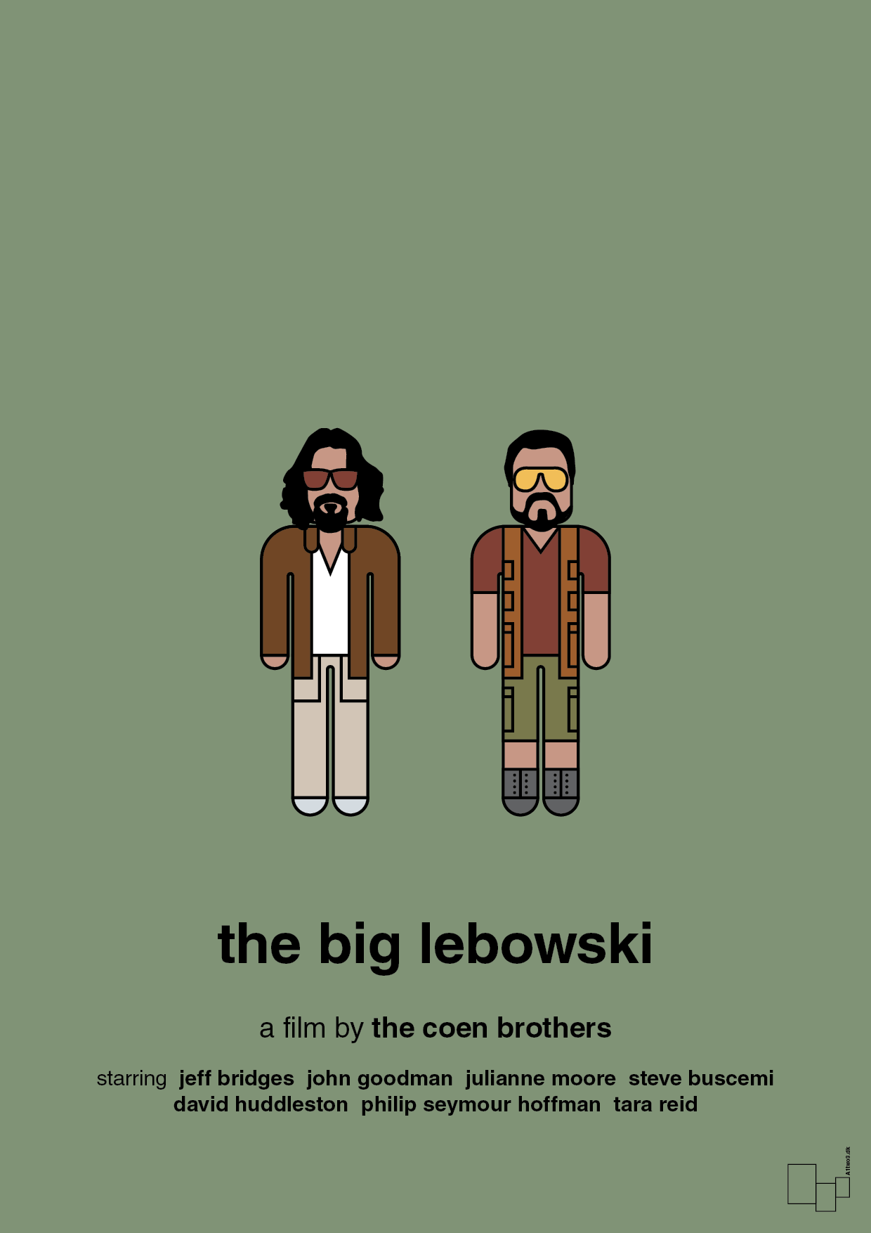 the big lebowski - Plakat med Film & TV i Jade