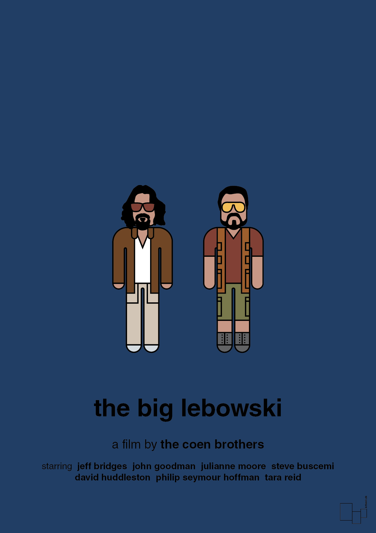 the big lebowski - Plakat med Film & TV i Lapis Blue