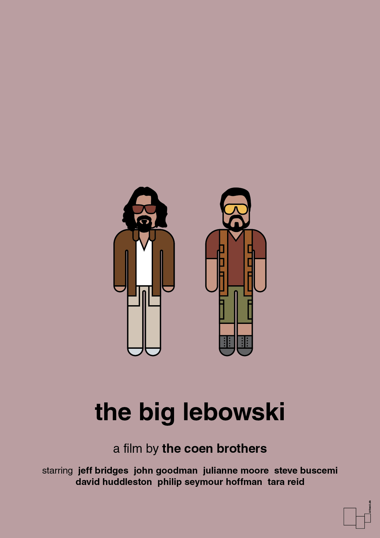 the big lebowski - Plakat med Film & TV i Light Rose