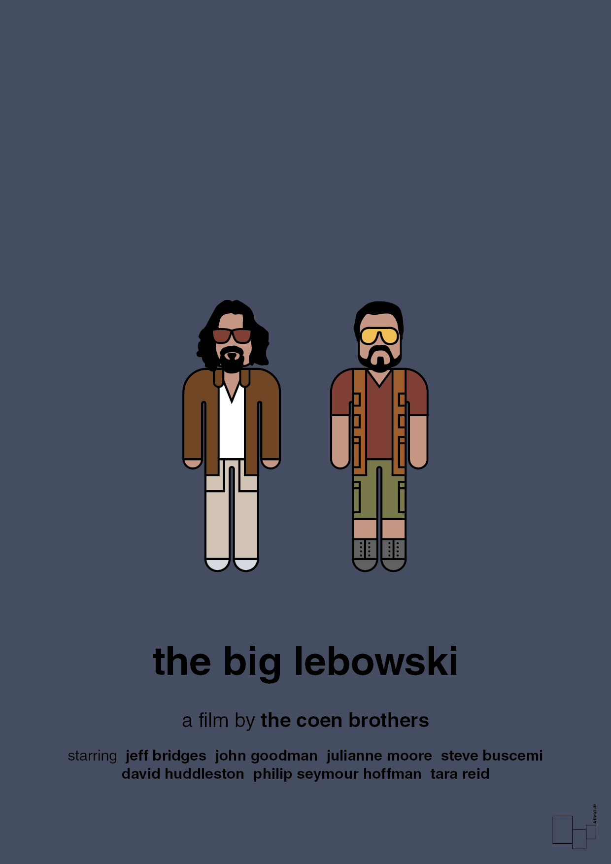 the big lebowski - Plakat med Film & TV i Petrol