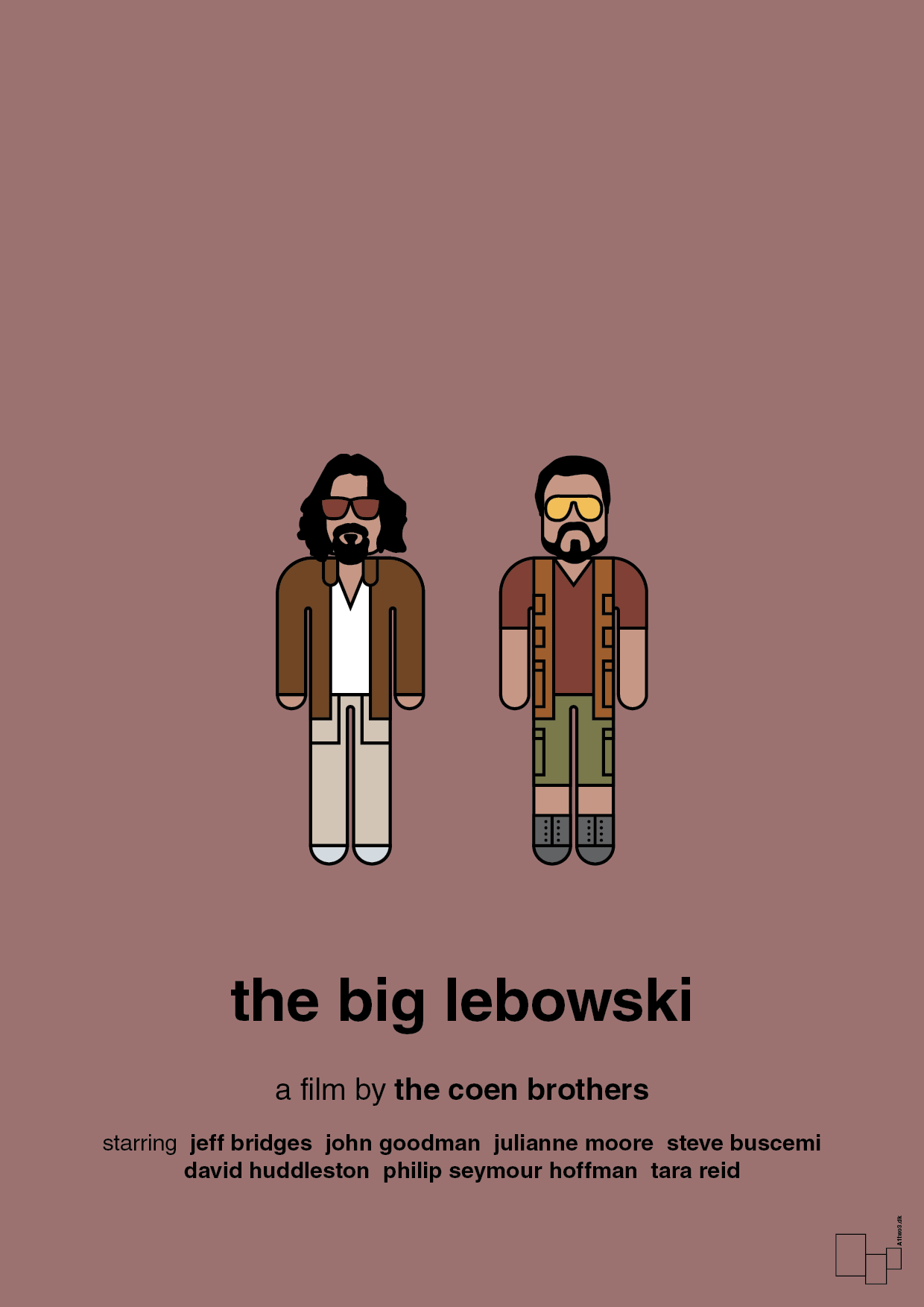 the big lebowski - Plakat med Film & TV i Plum
