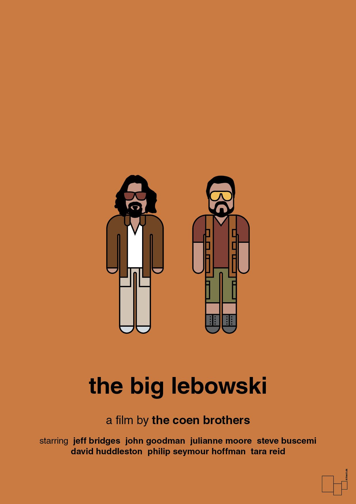 the big lebowski - Plakat med Film & TV i Rumba Orange