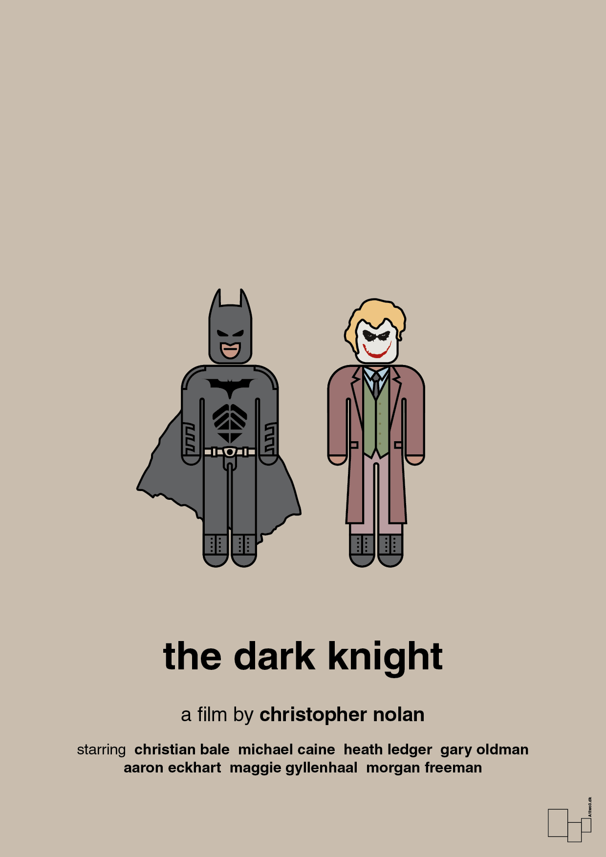 batman - the dark knight - Plakat med Film & TV i Creamy Mushroom