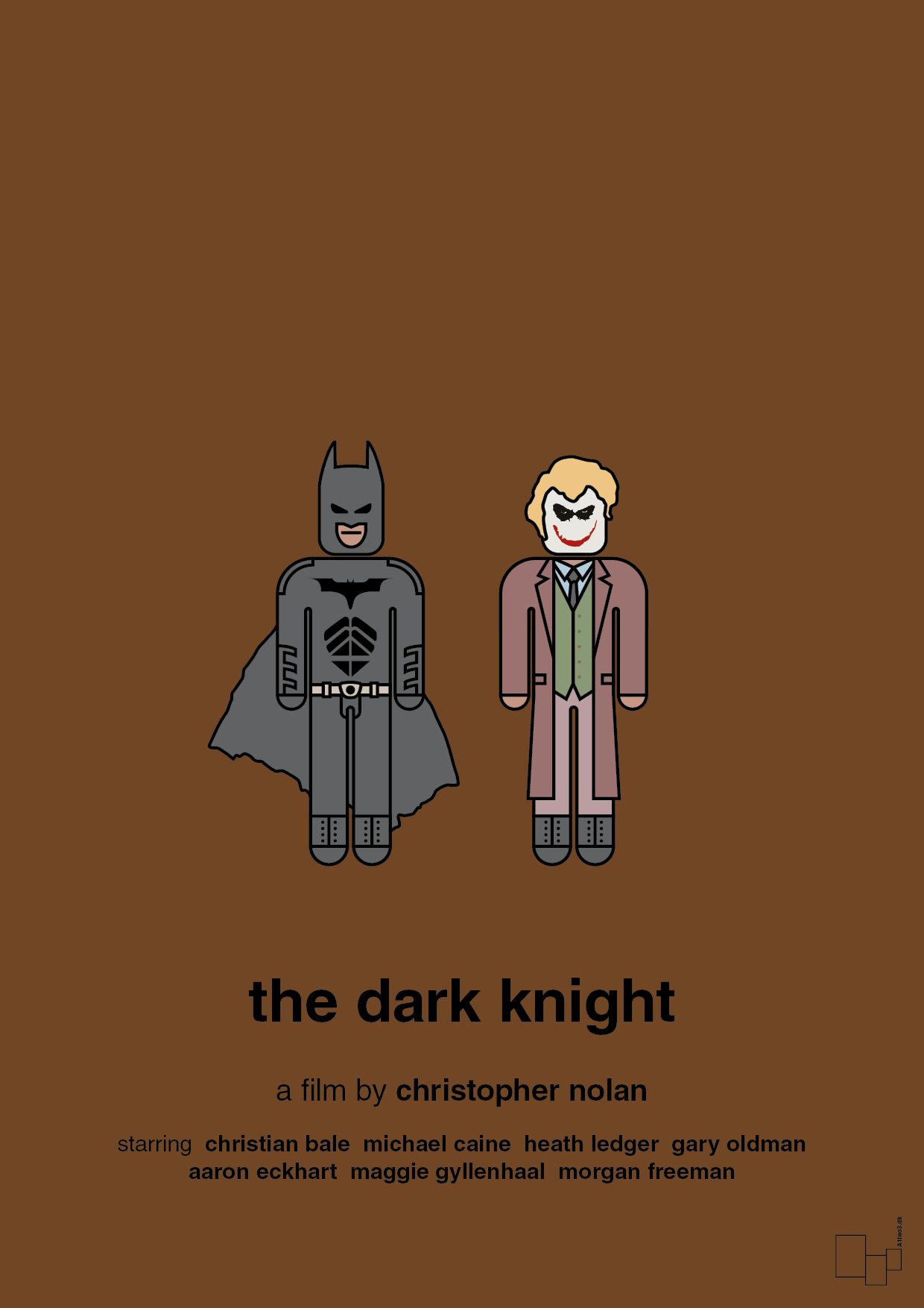 batman - the dark knight - Plakat med Film & TV i Dark Brown