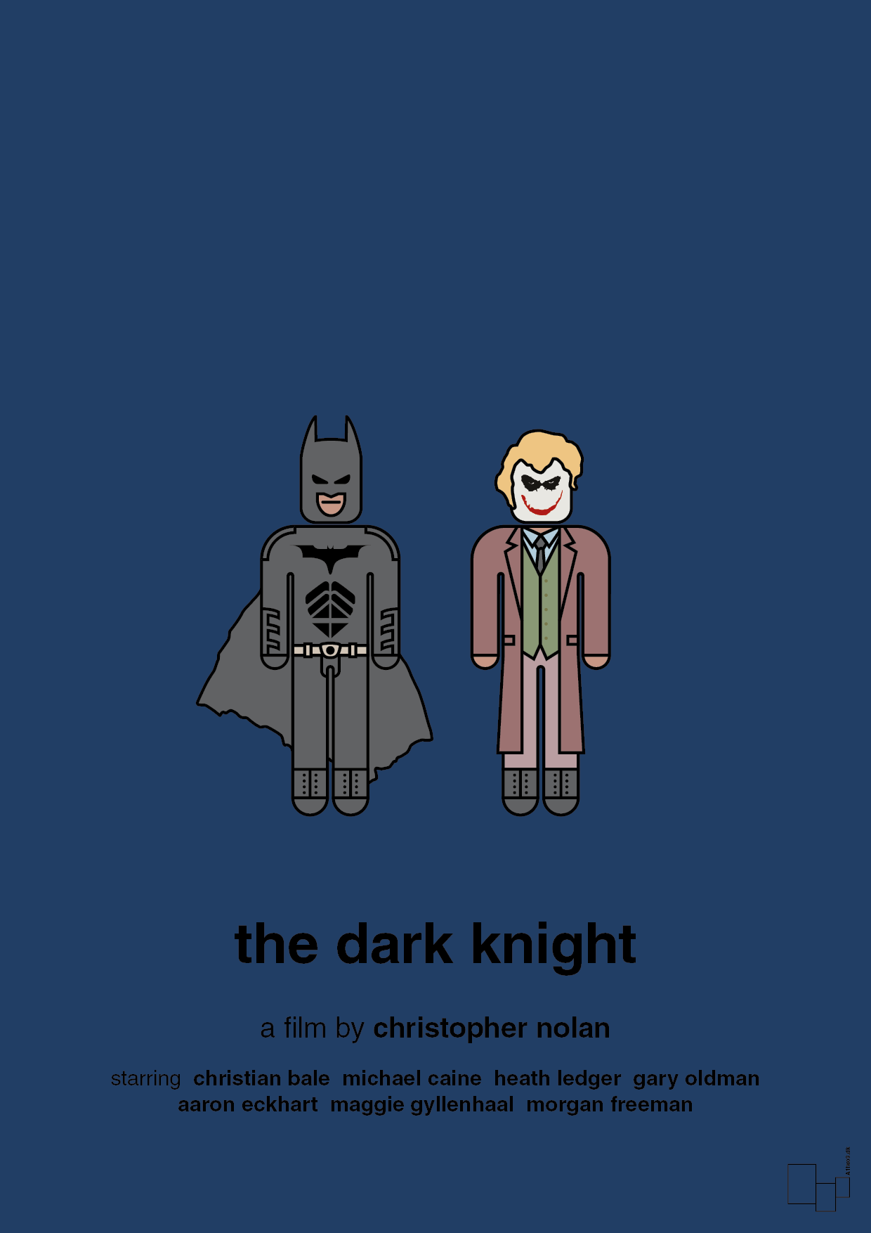 batman - the dark knight - Plakat med Film & TV i Lapis Blue