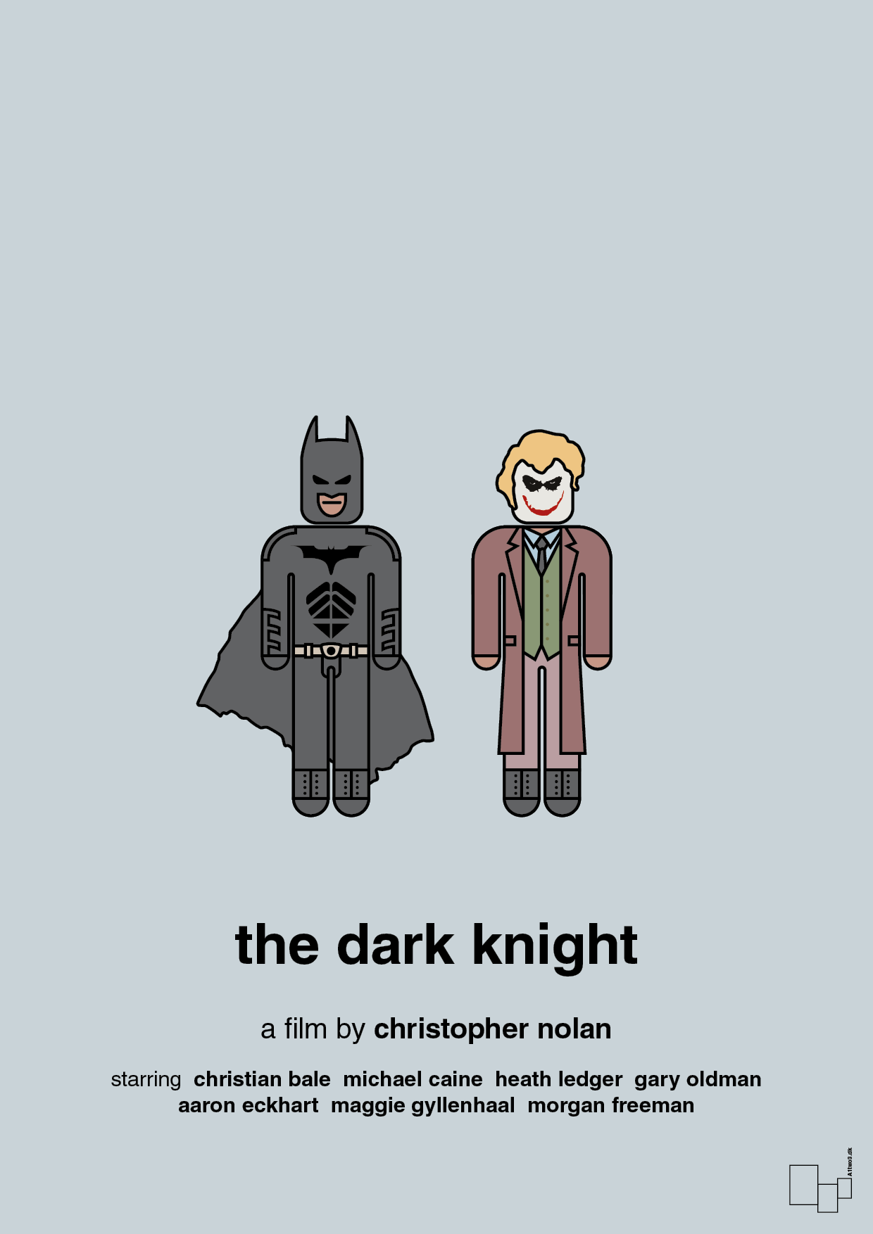 batman - the dark knight - Plakat med Film & TV i Light Drizzle
