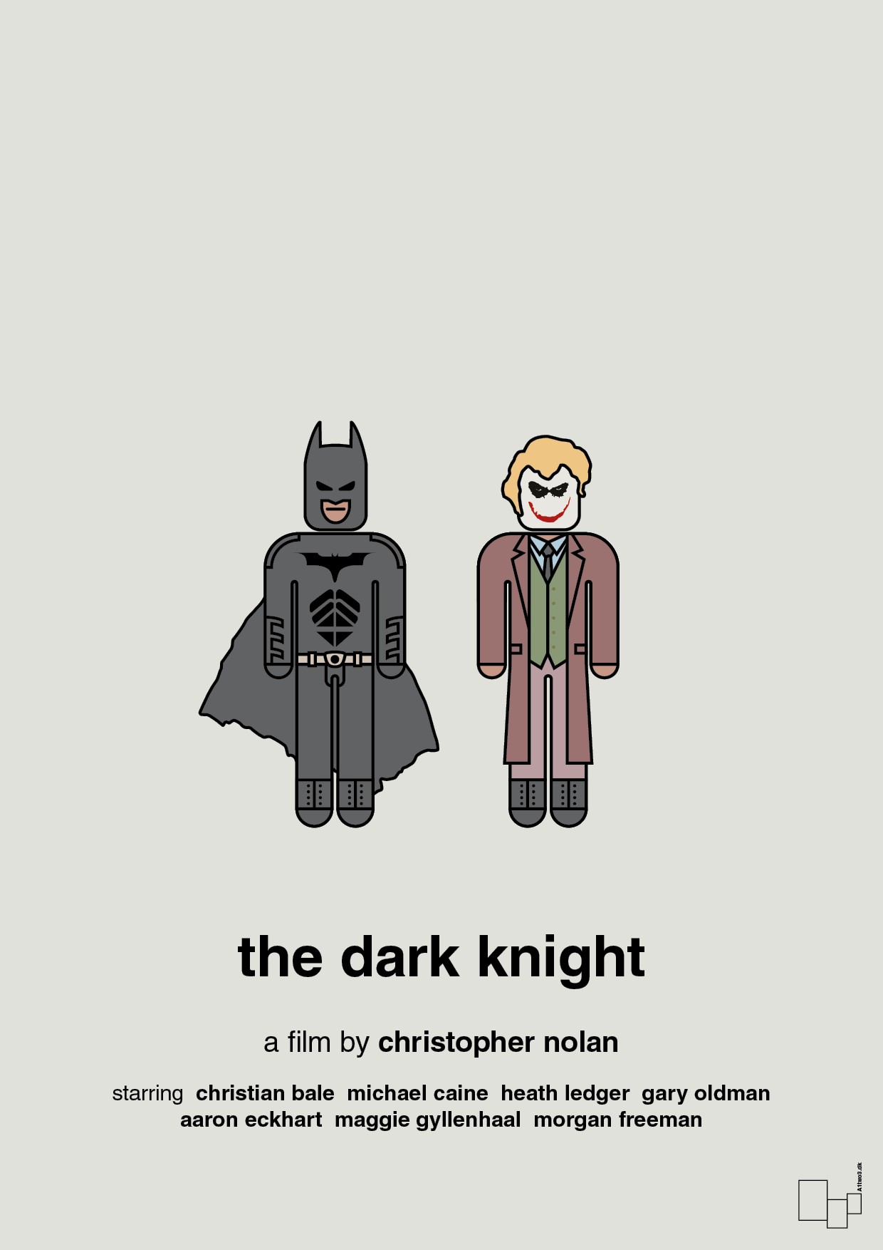 batman - the dark knight - Plakat med Film & TV i Painters White