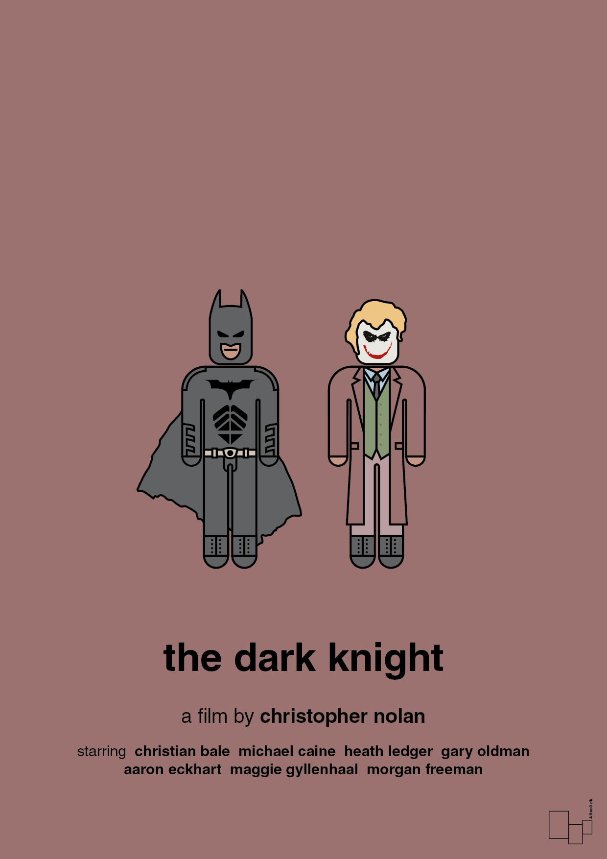 batman - the dark knight - Plakat med Film & TV i Plum