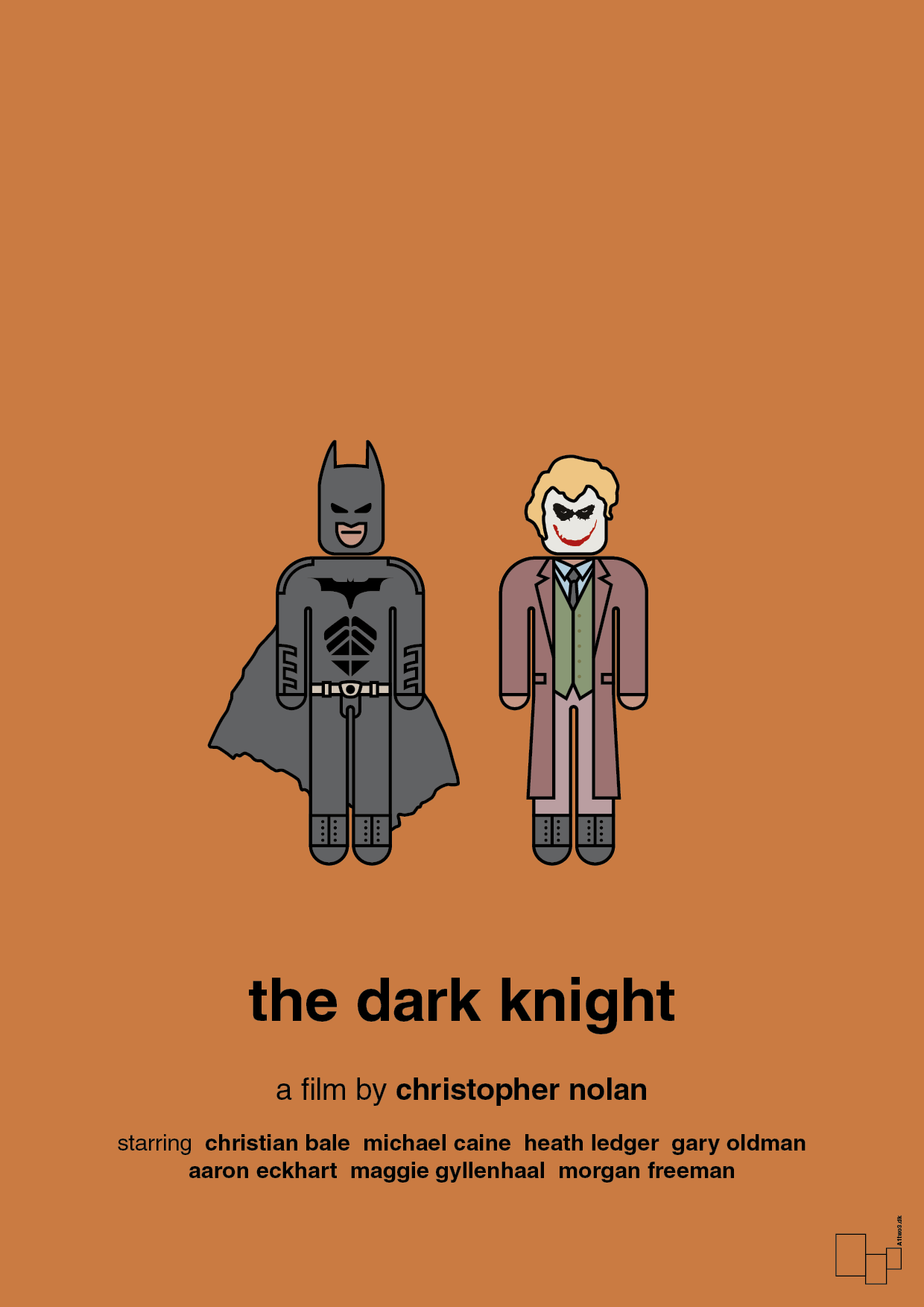 batman - the dark knight - Plakat med Film & TV i Rumba Orange