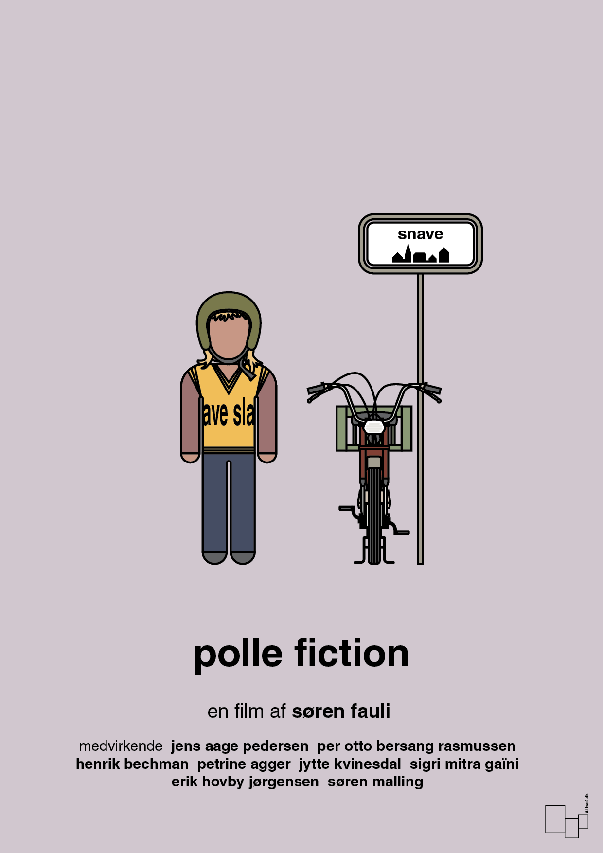 polle fiction - Plakat med Film & TV i Dusty Lilac