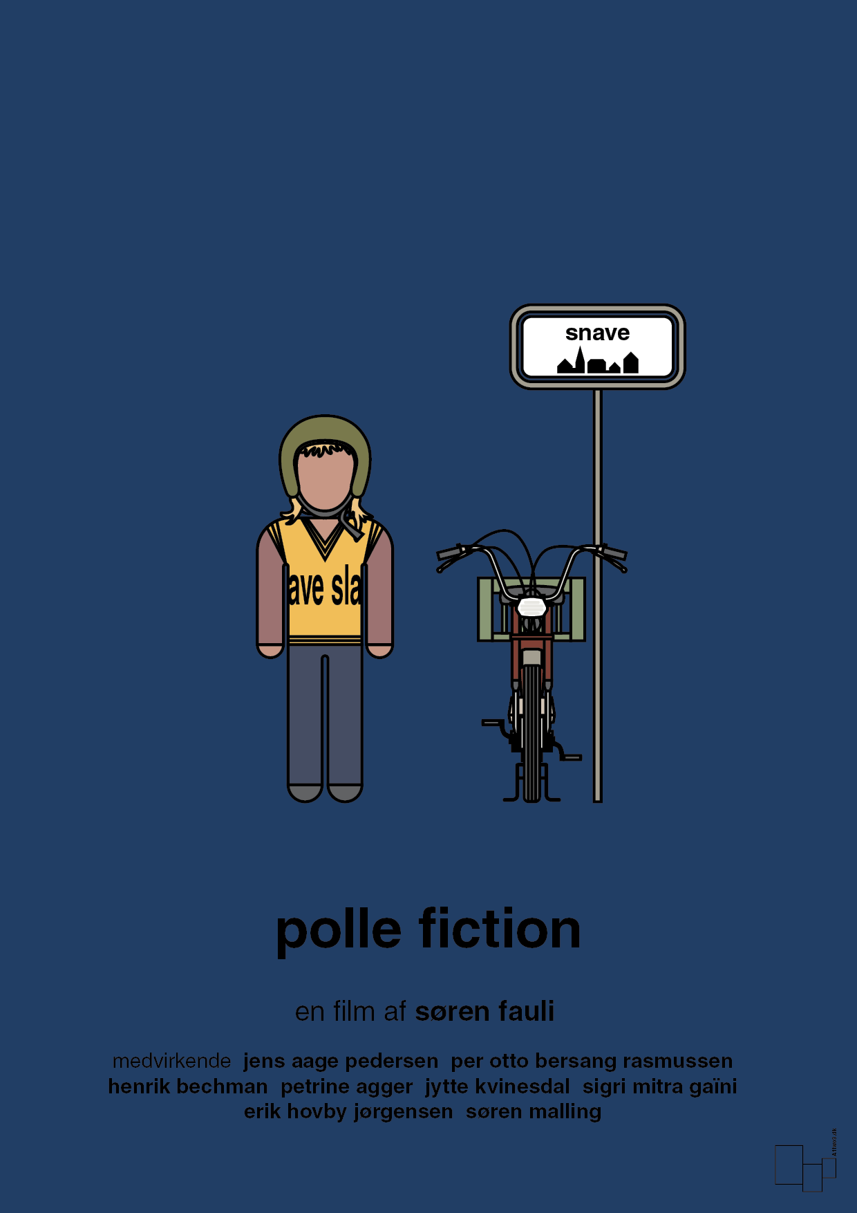 polle fiction - Plakat med Film & TV i Lapis Blue