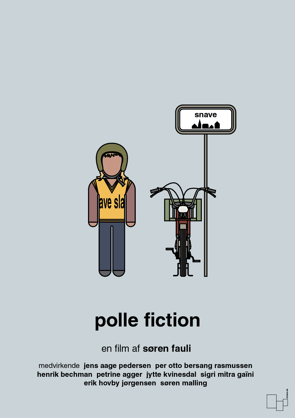 polle fiction - Plakat med Film & TV i Light Drizzle